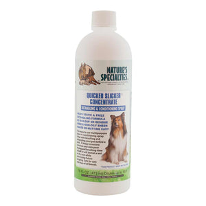 128oz size bottle of Nature's Specialties Quicker Slicker Concentrate Detangling Conditioning Spray.